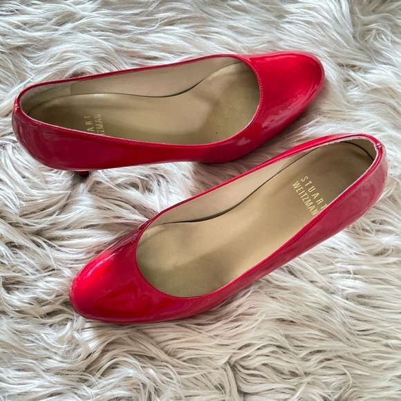 Stuart weitzman red patent leather heels size 7 - Picture 8 of 10